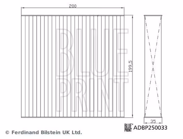 BLUE PRINT Filtro, Aria abitacolo