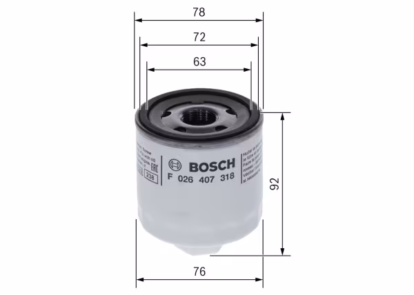 BOSCH Filtro olio